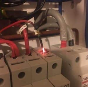 Sparks and buzzing from fuse board