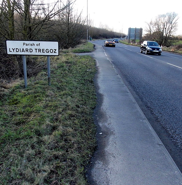 Parish of Lydiard Tregoz boundary sign near Swindon