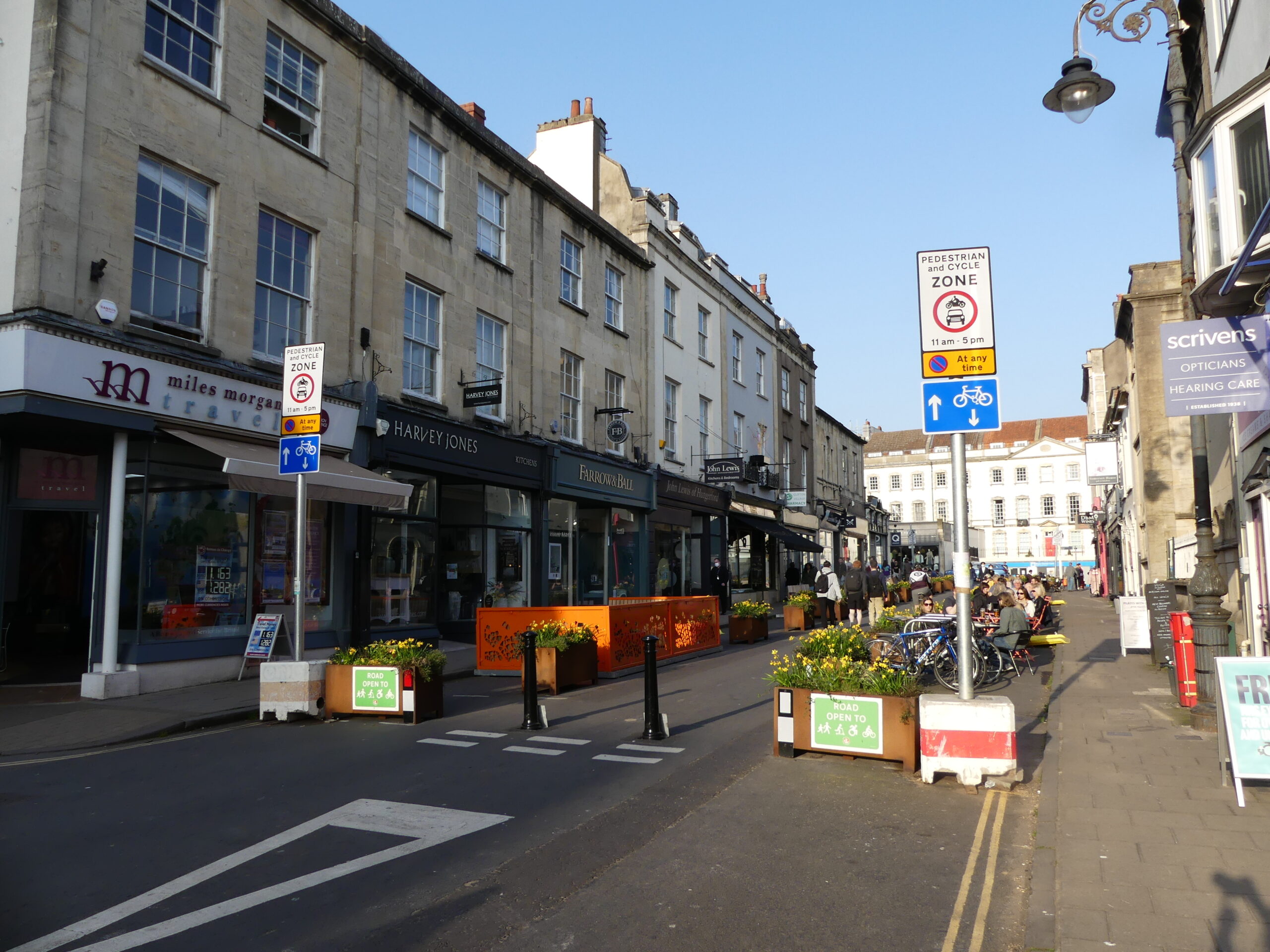 Pedestrianised section of Princess Victoria Street, Clifton, Bristol - geograph.org.uk